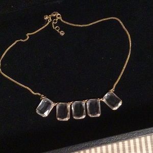 J Crew clear crystal necklace